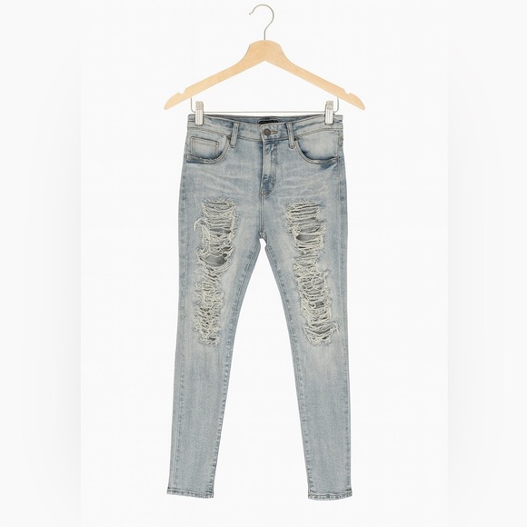 Waimea Men's Size 34/30 Ripped Acid Washed Stretch Skinny Jeans #Streetw… - Picture 1 of 2